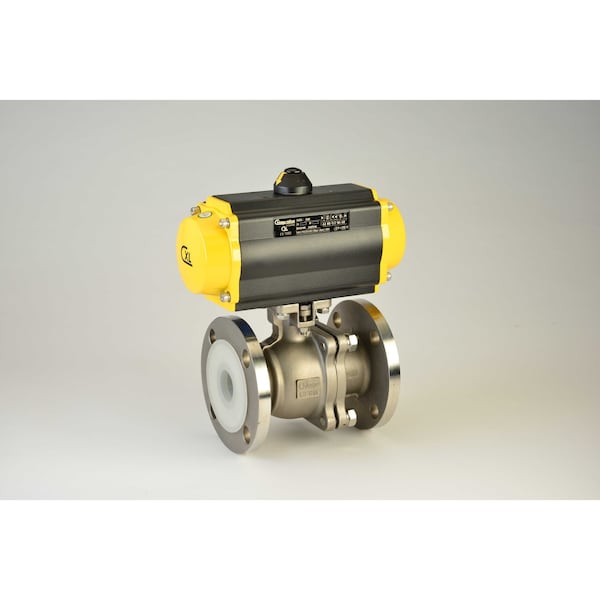 Chicago Valves And Controls Actuated 2", 2 Piece SS Class 150 Flanged Ball Valve, DA P8266R020DA60 - main